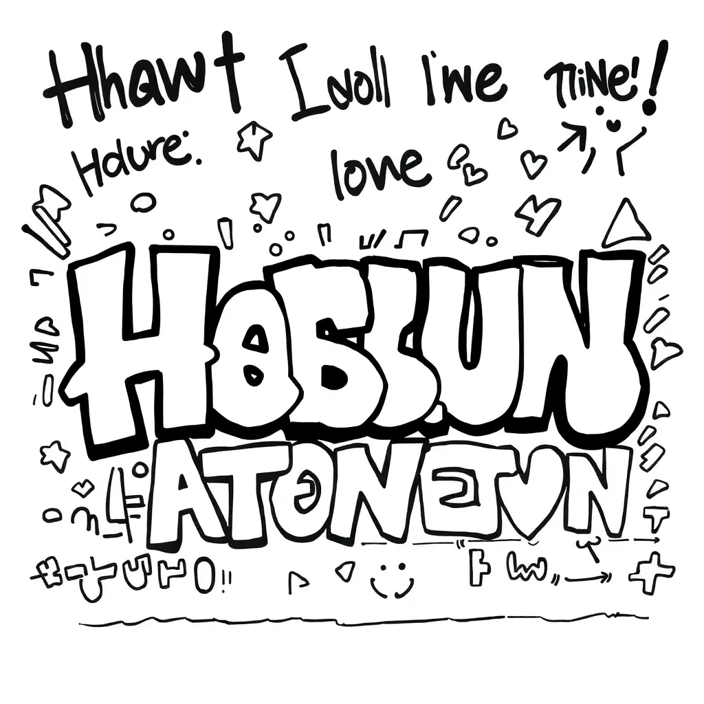 Graffiti coloring page