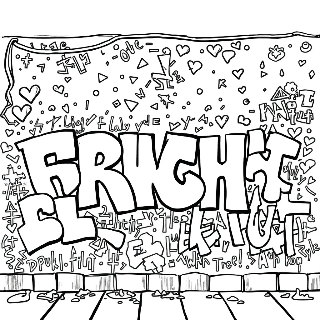 Graffiti coloring page