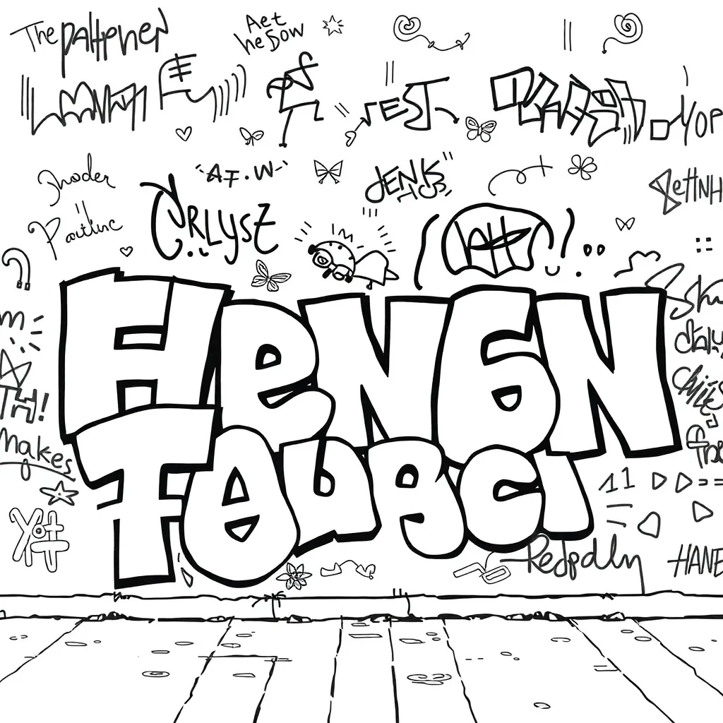 Graffiti coloring page