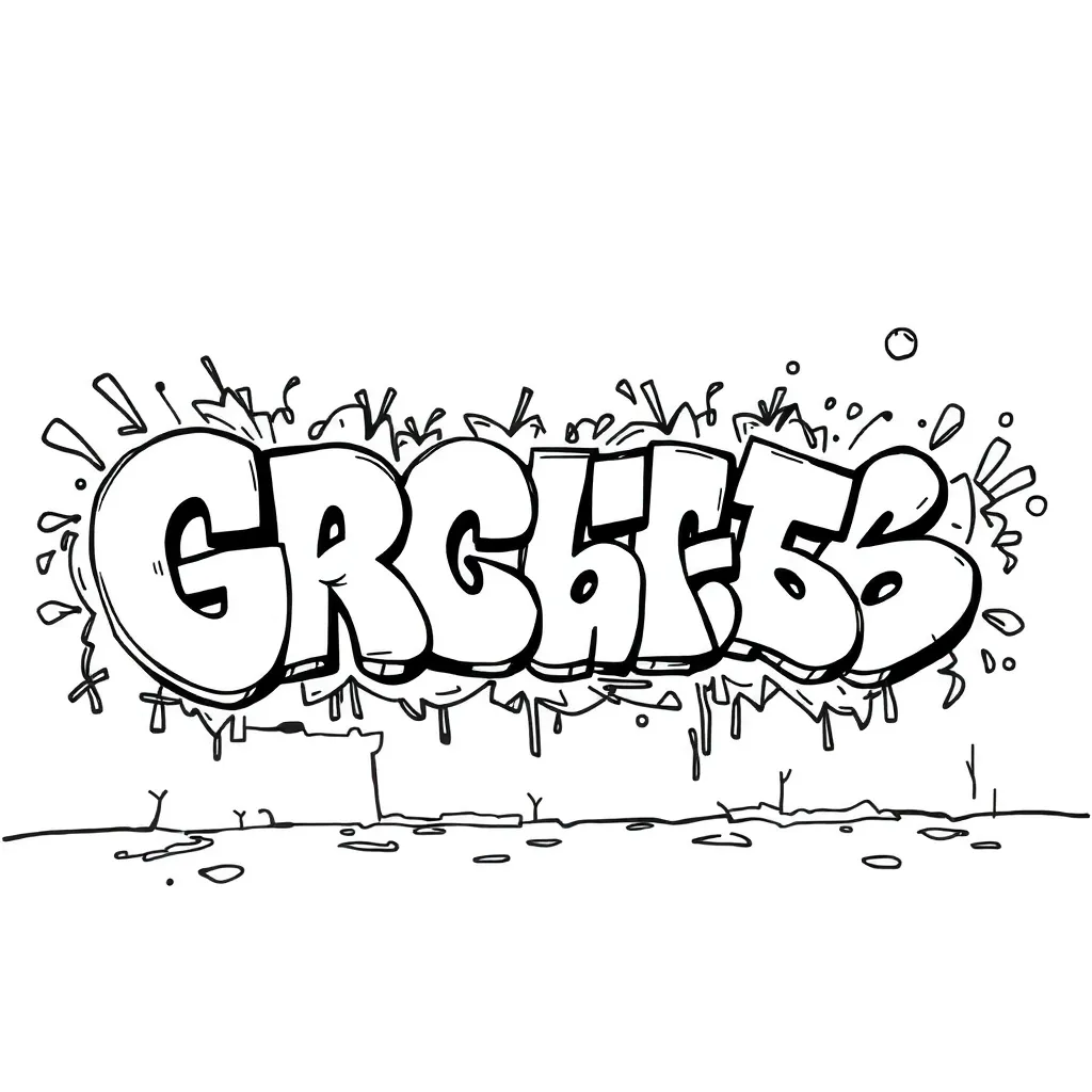 Graffiti coloring page