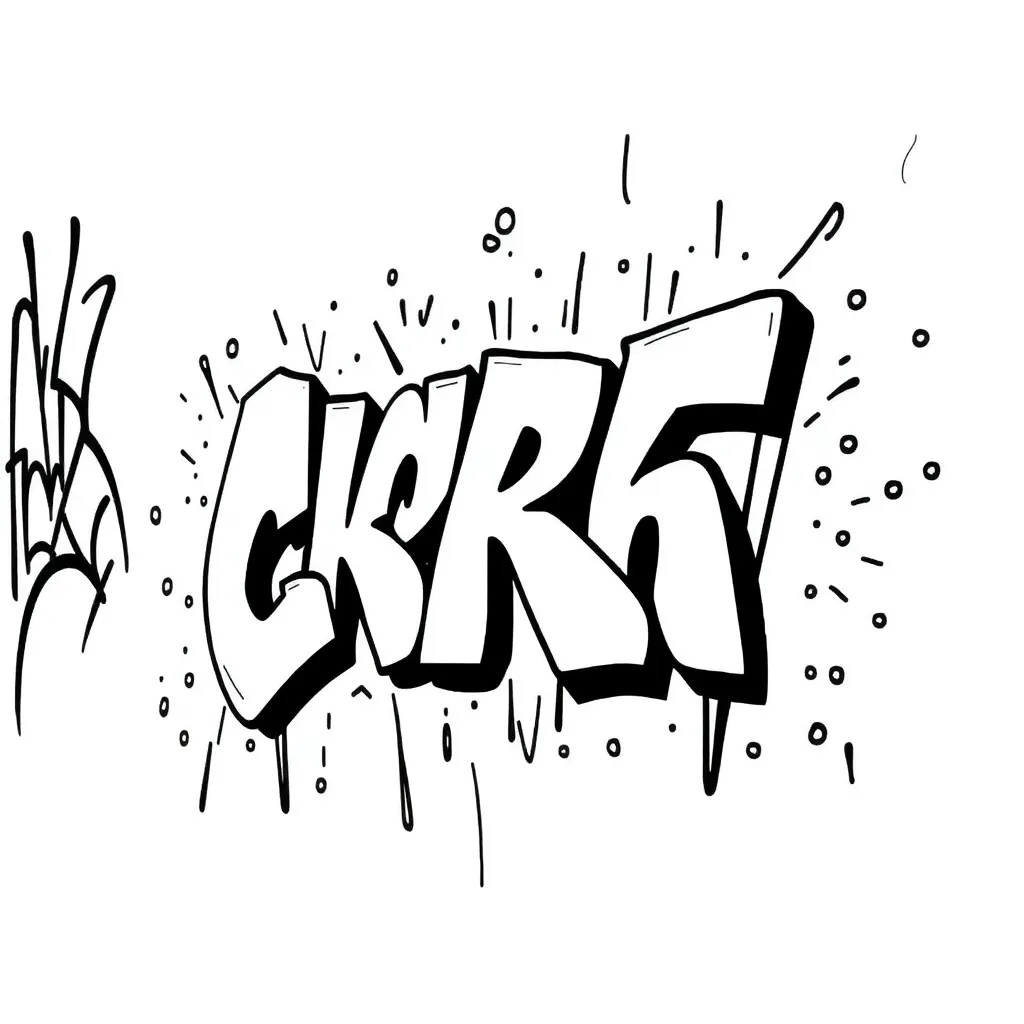 Graffiti coloring page