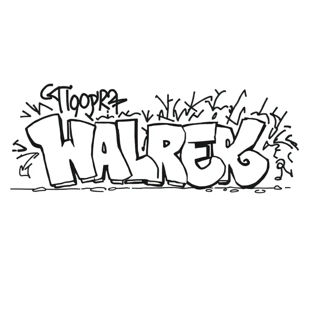 Graffiti coloring page