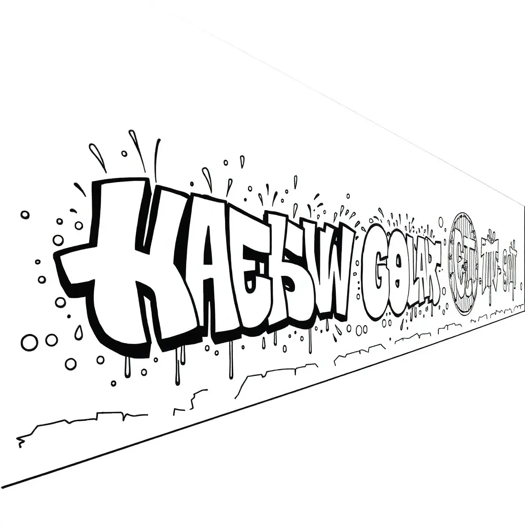 Graffiti coloring page