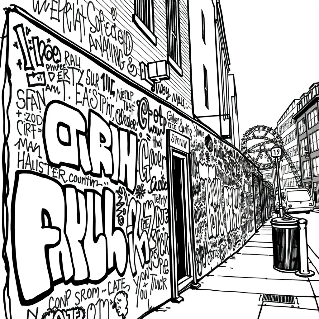 Graffiti coloring page