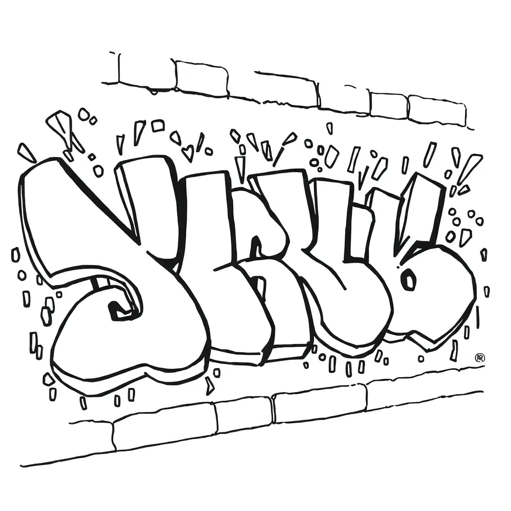 Graffiti coloring page