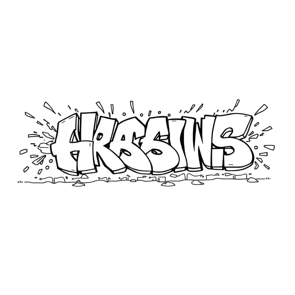 Graffiti coloring page