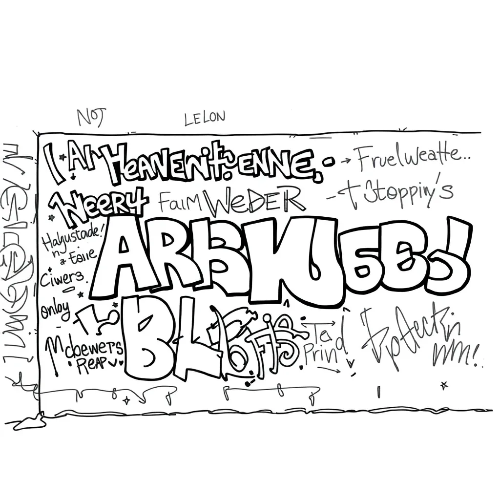 Graffiti coloring page