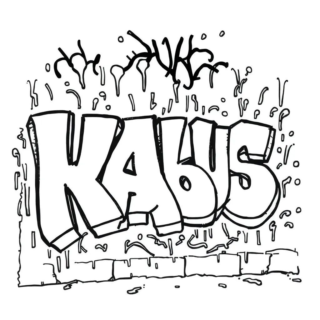 Graffiti coloring page