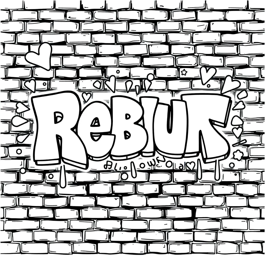 Graffiti coloring page