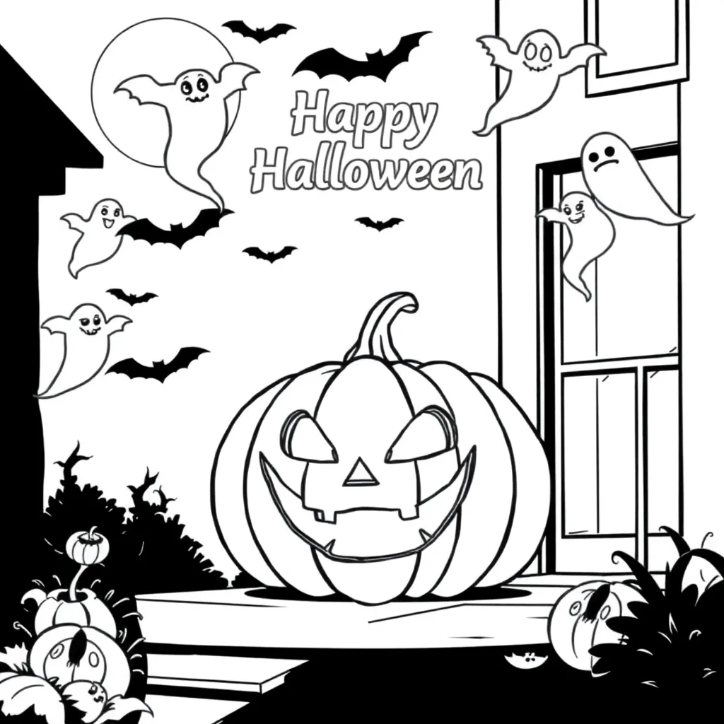 Halloween coloring page
