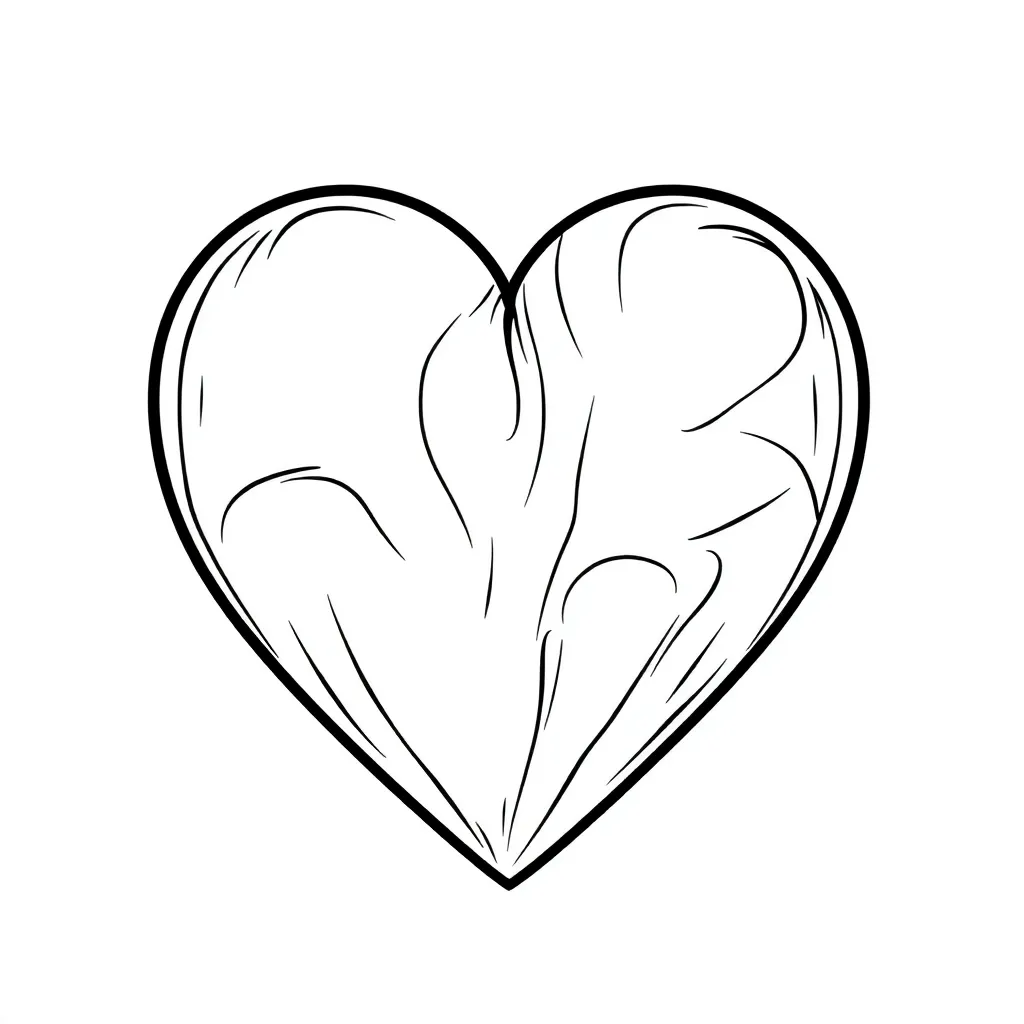 Heart coloring page