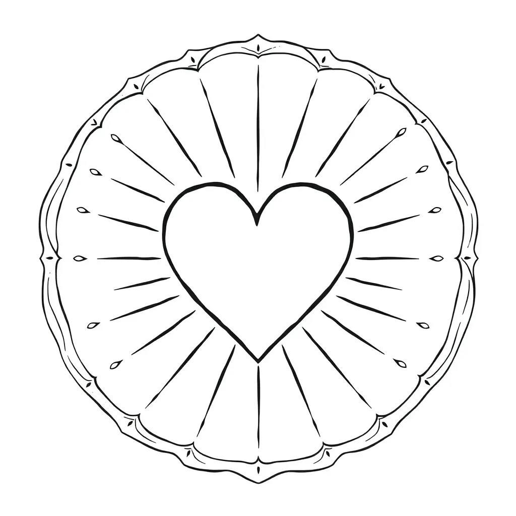Heart coloring page