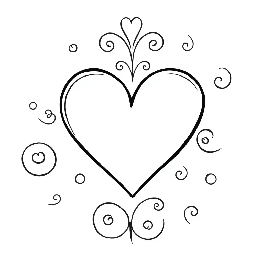 Heart coloring page
