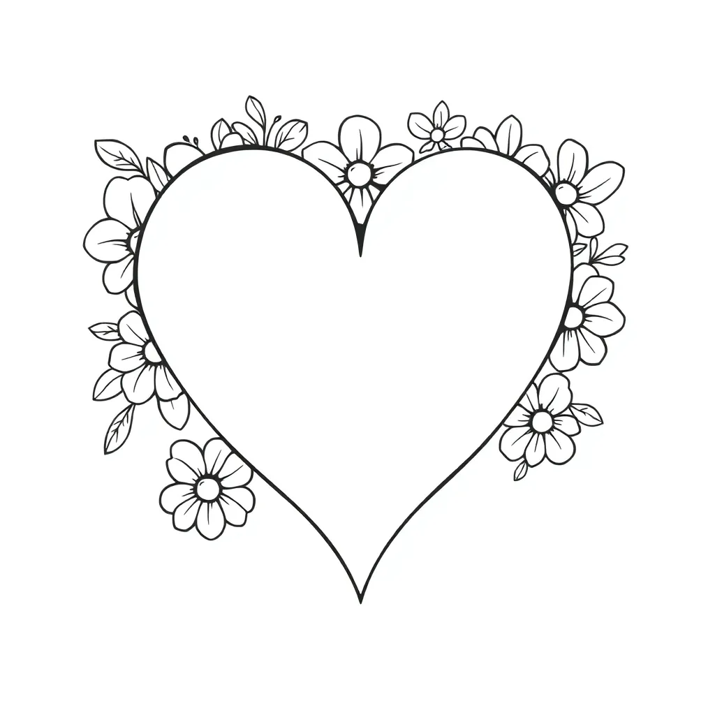 Heart coloring page