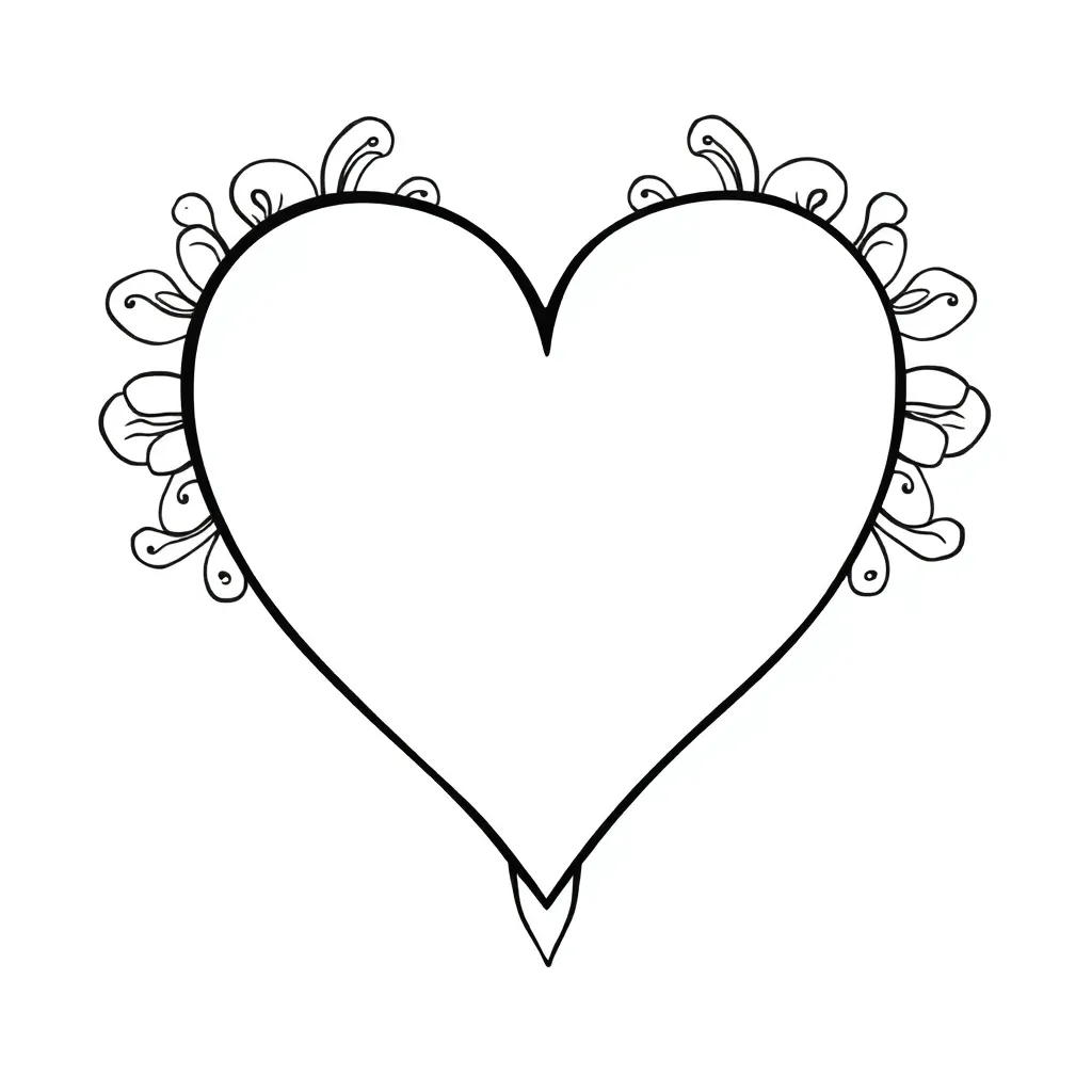 Heart coloring page
