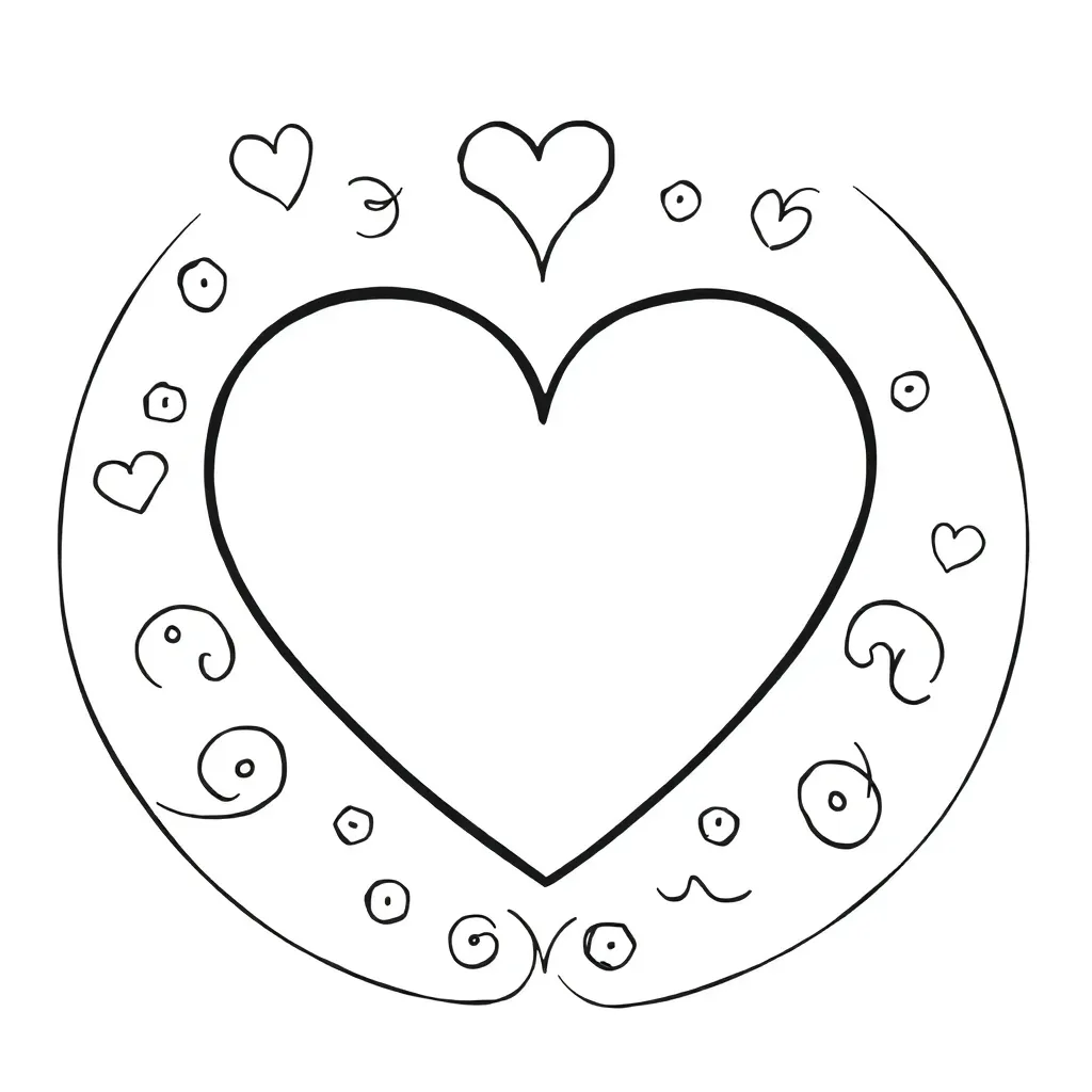 Heart coloring page