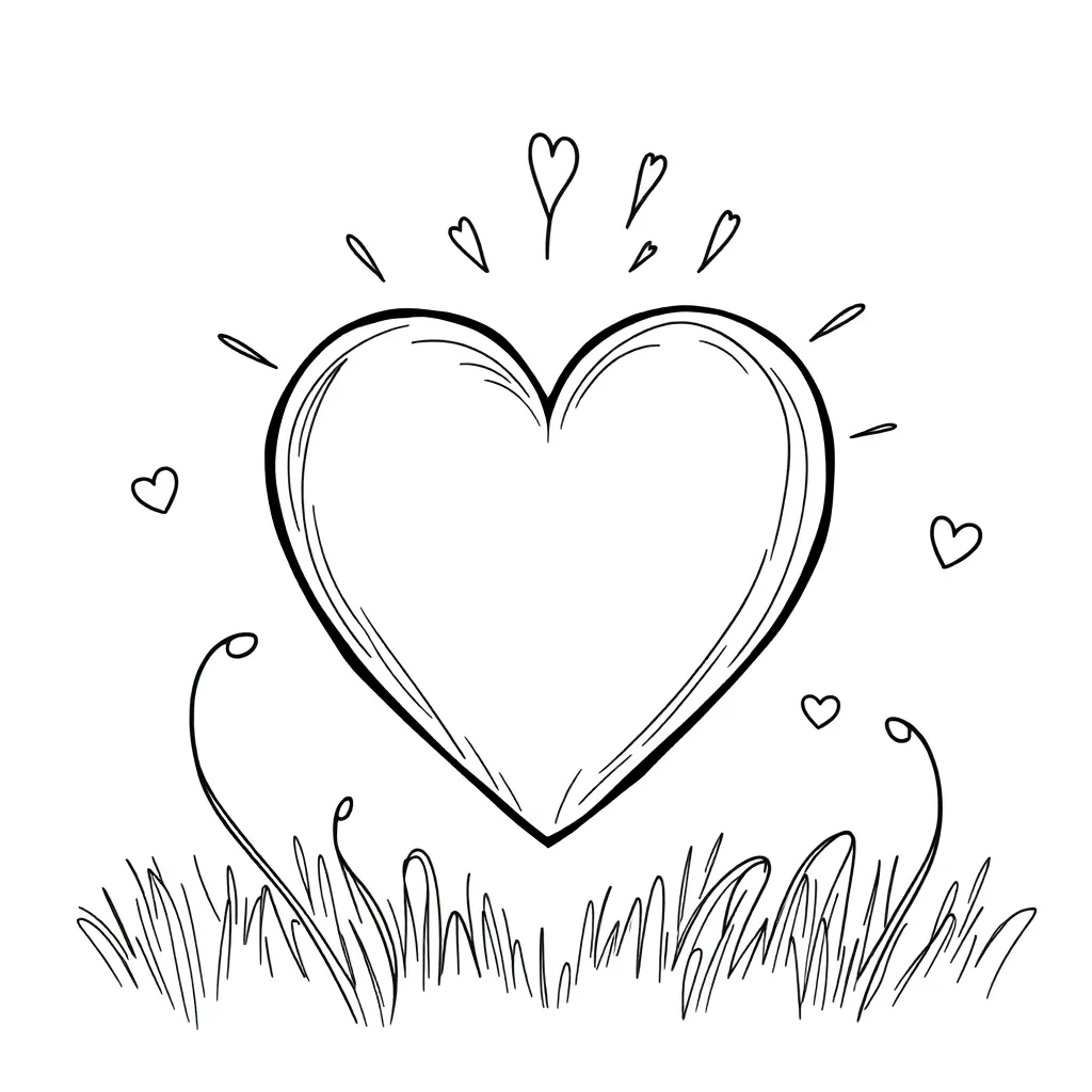 Heart coloring page