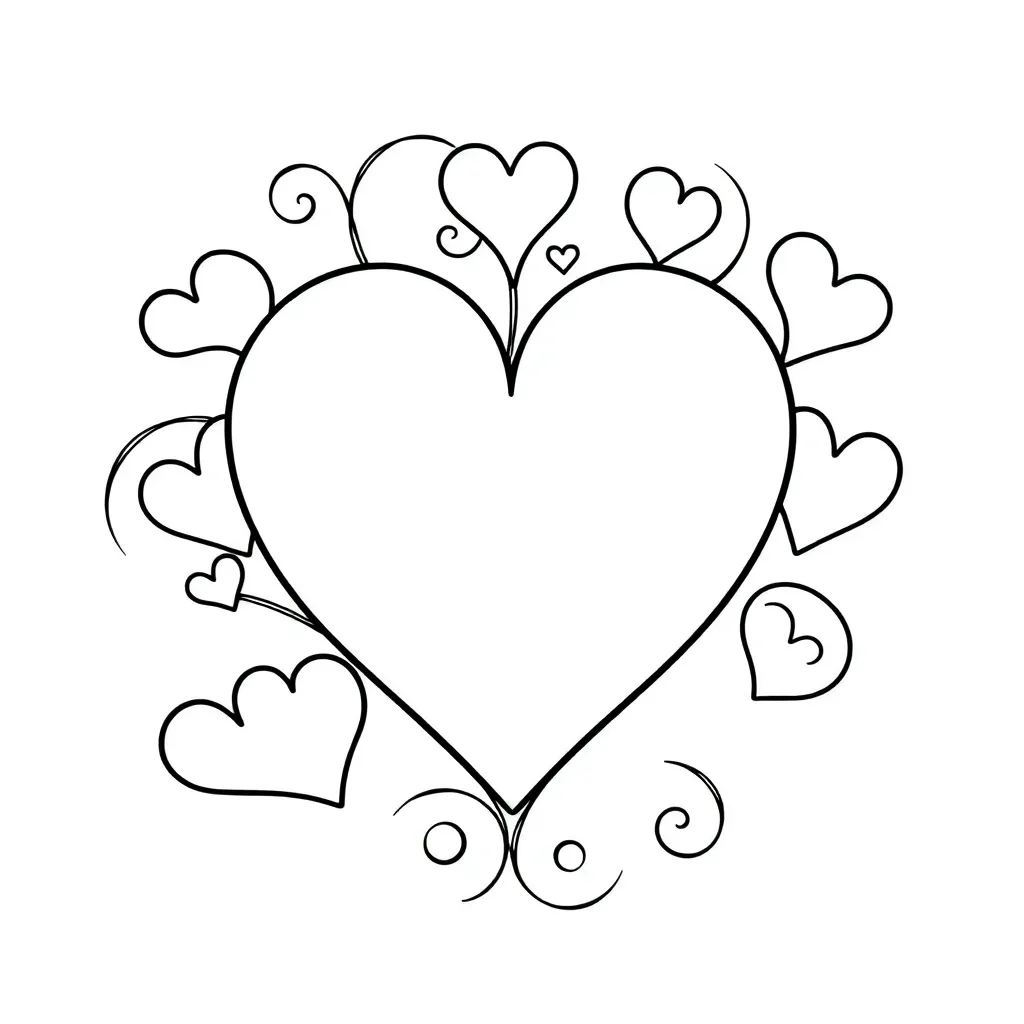 Heart coloring page