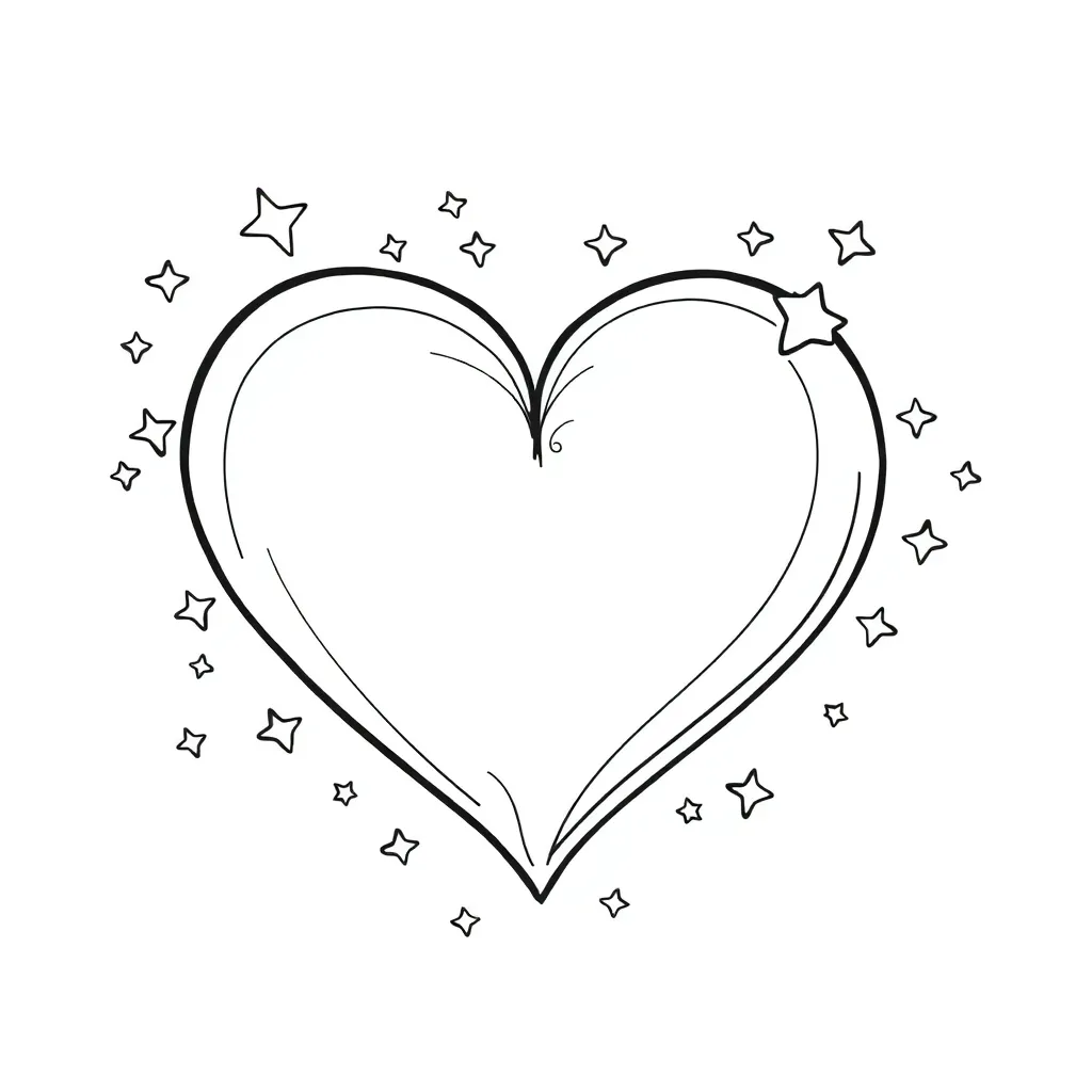 Heart coloring page