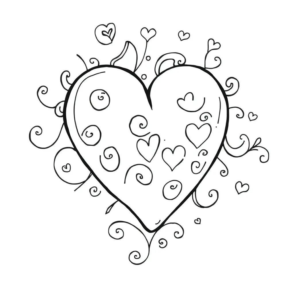 Heart coloring page
