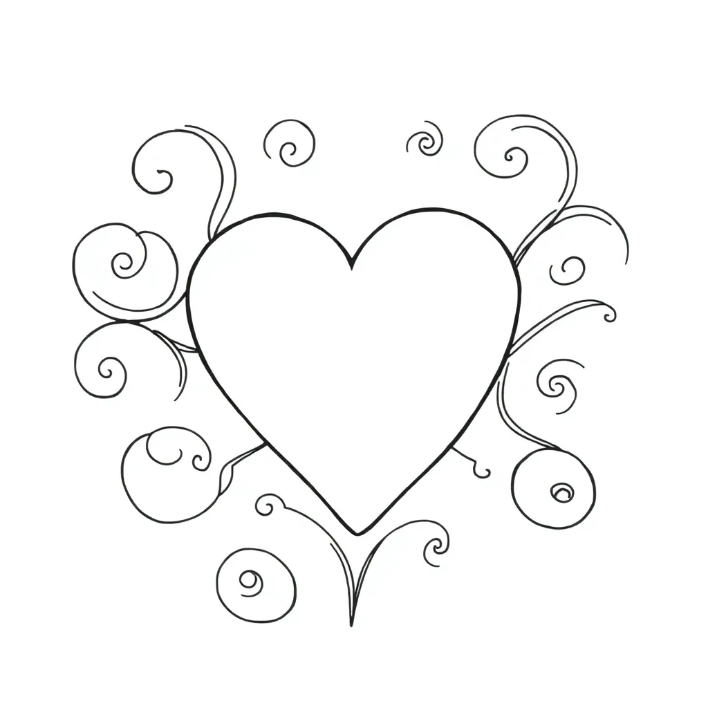 Heart coloring page