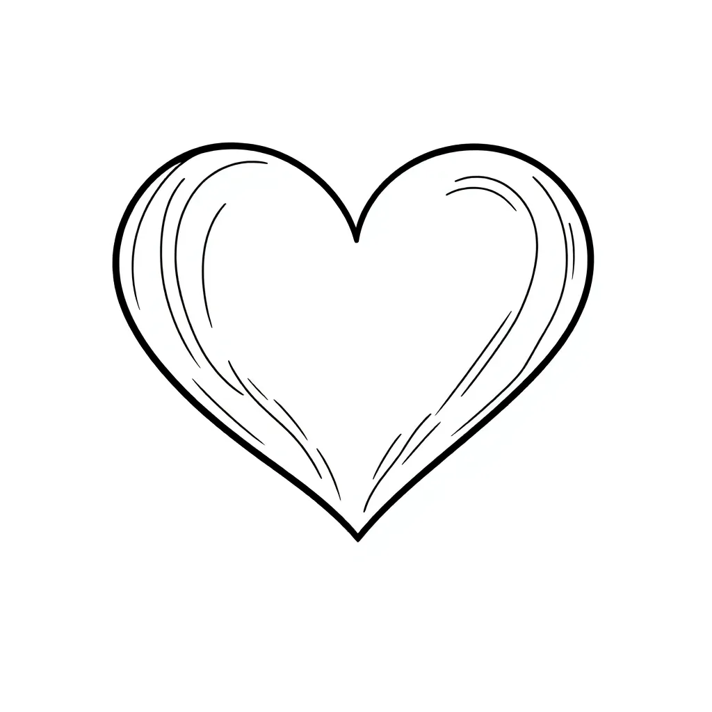 Heart coloring page