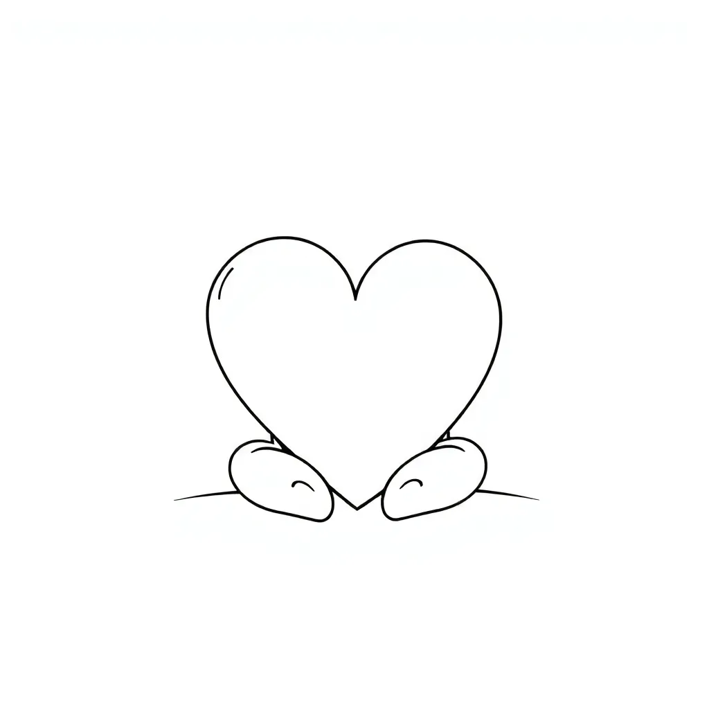 Heart coloring page