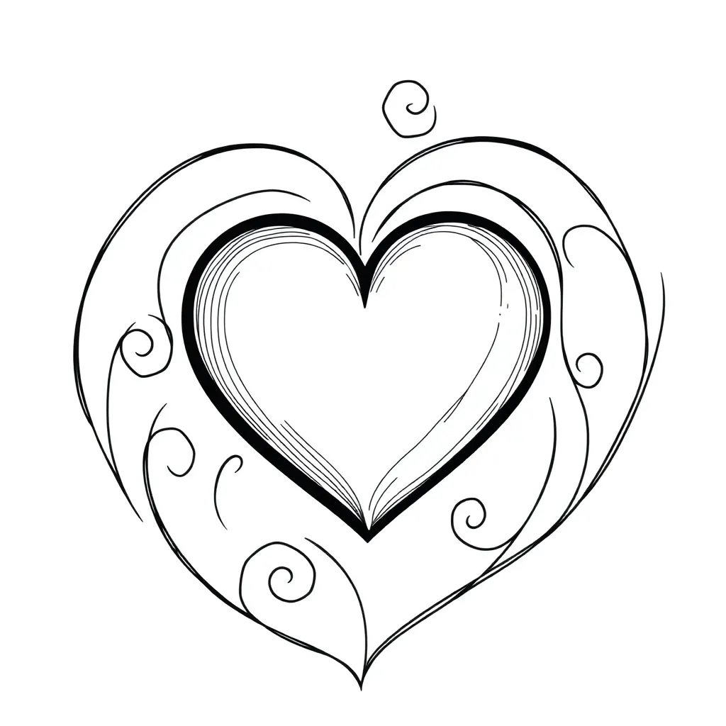 Heart coloring page
