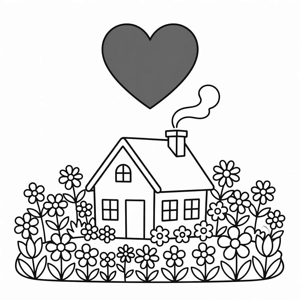 Heart coloring page