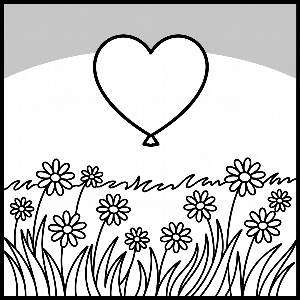 Heart coloring page