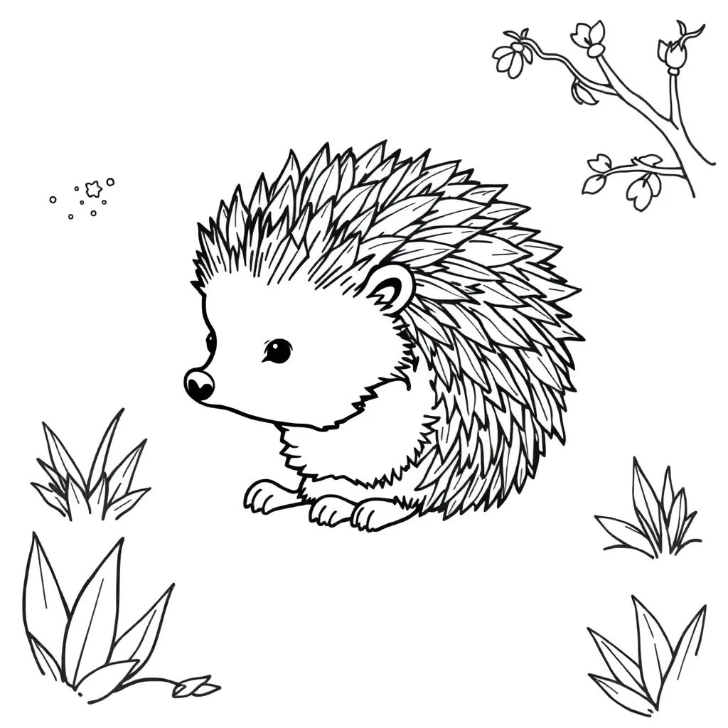 Hedgehog coloring page
