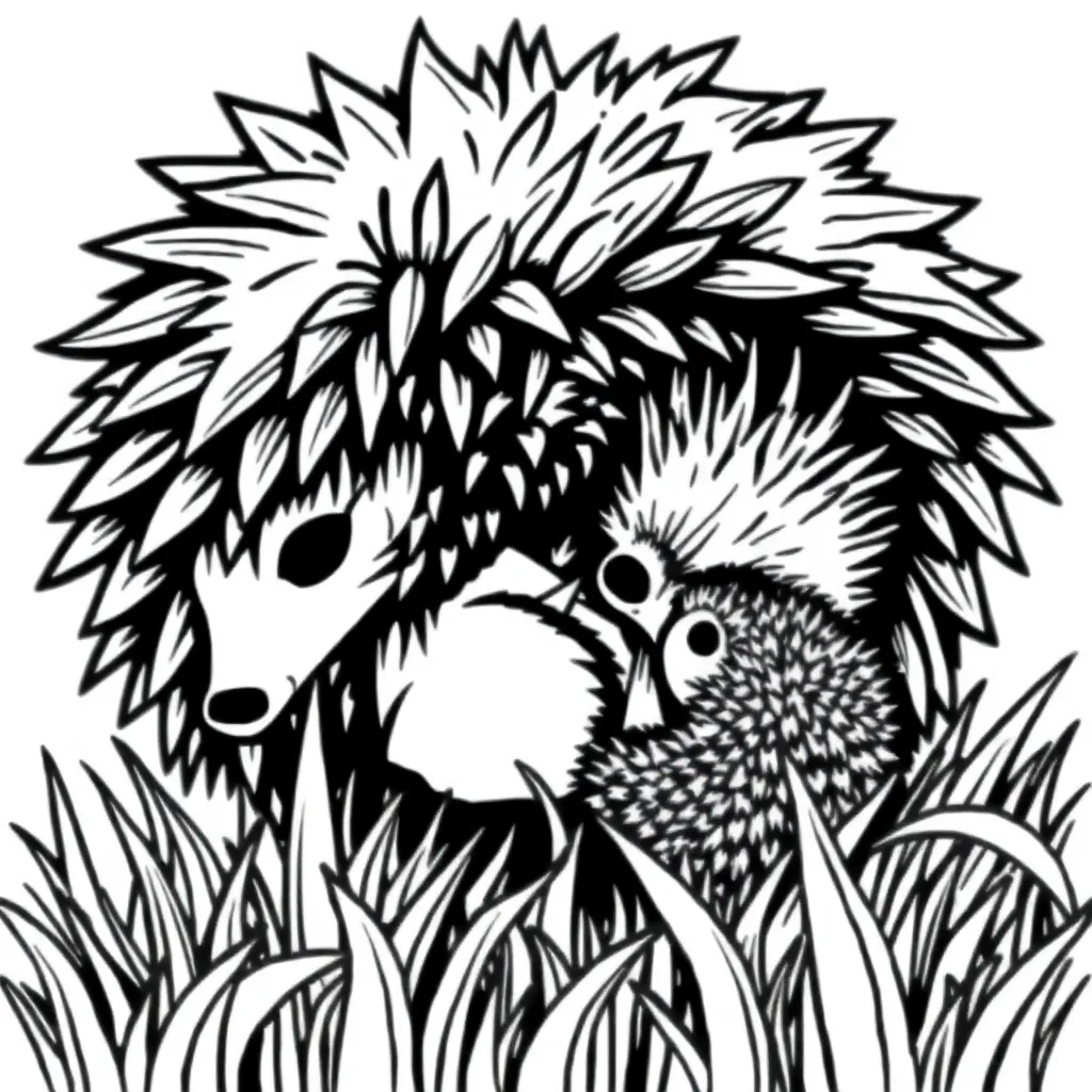 Hedgehog coloring page