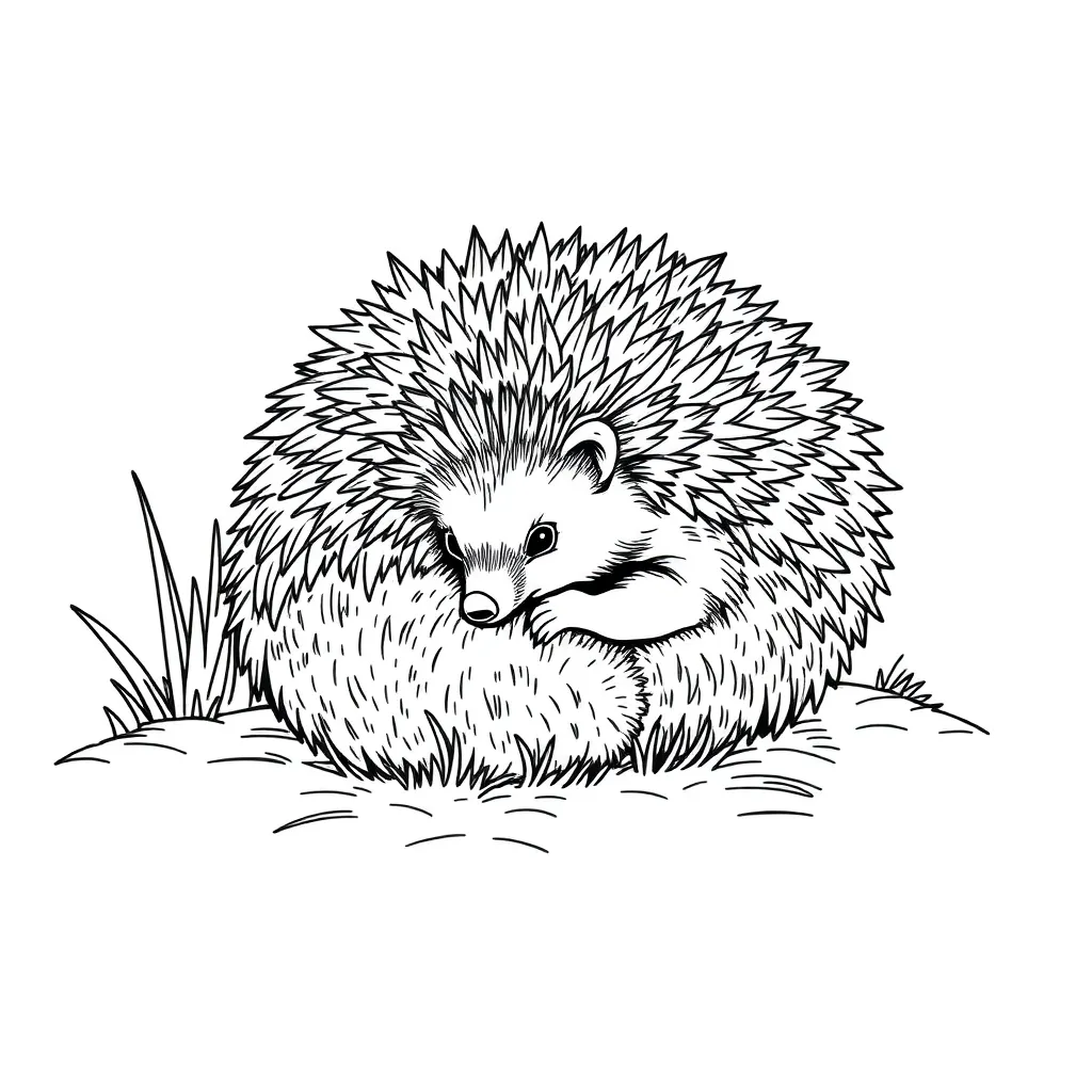 Hedgehog coloring page