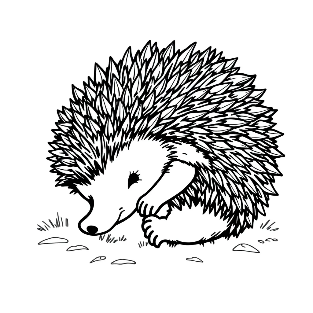 Hedgehog coloring page
