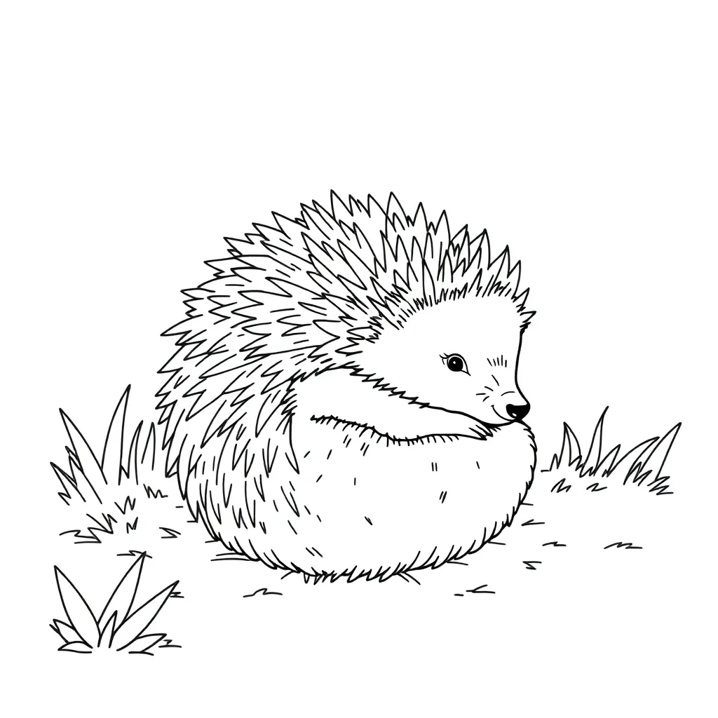 Hedgehog coloring page