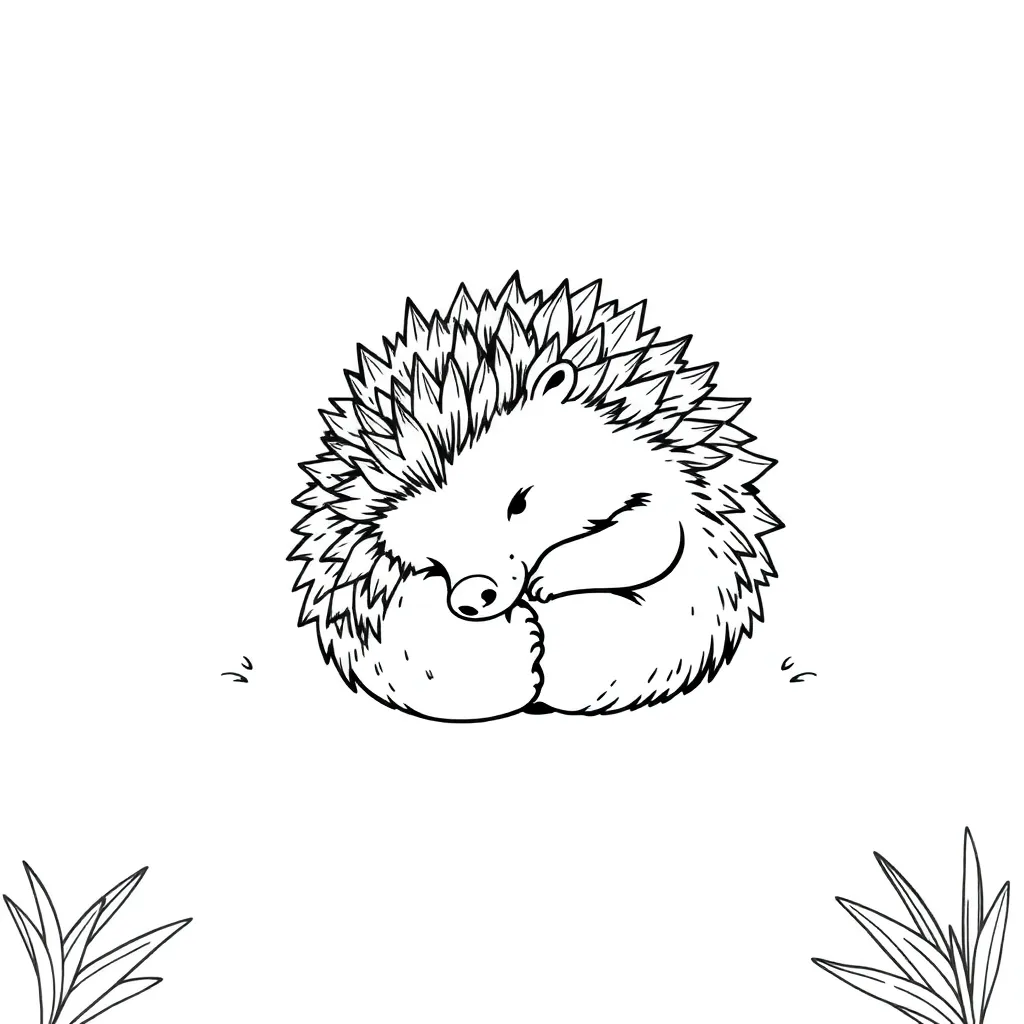 Hedgehog coloring page