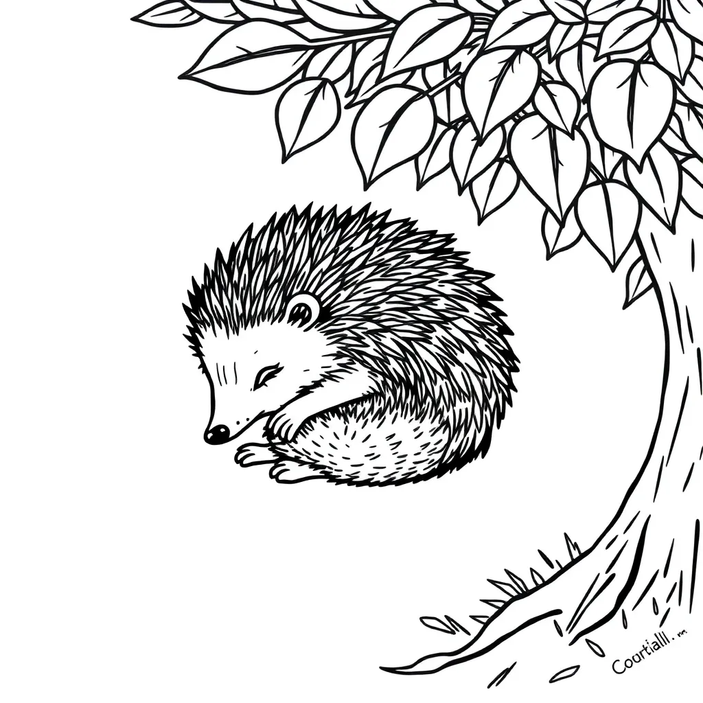 Hedgehog coloring page