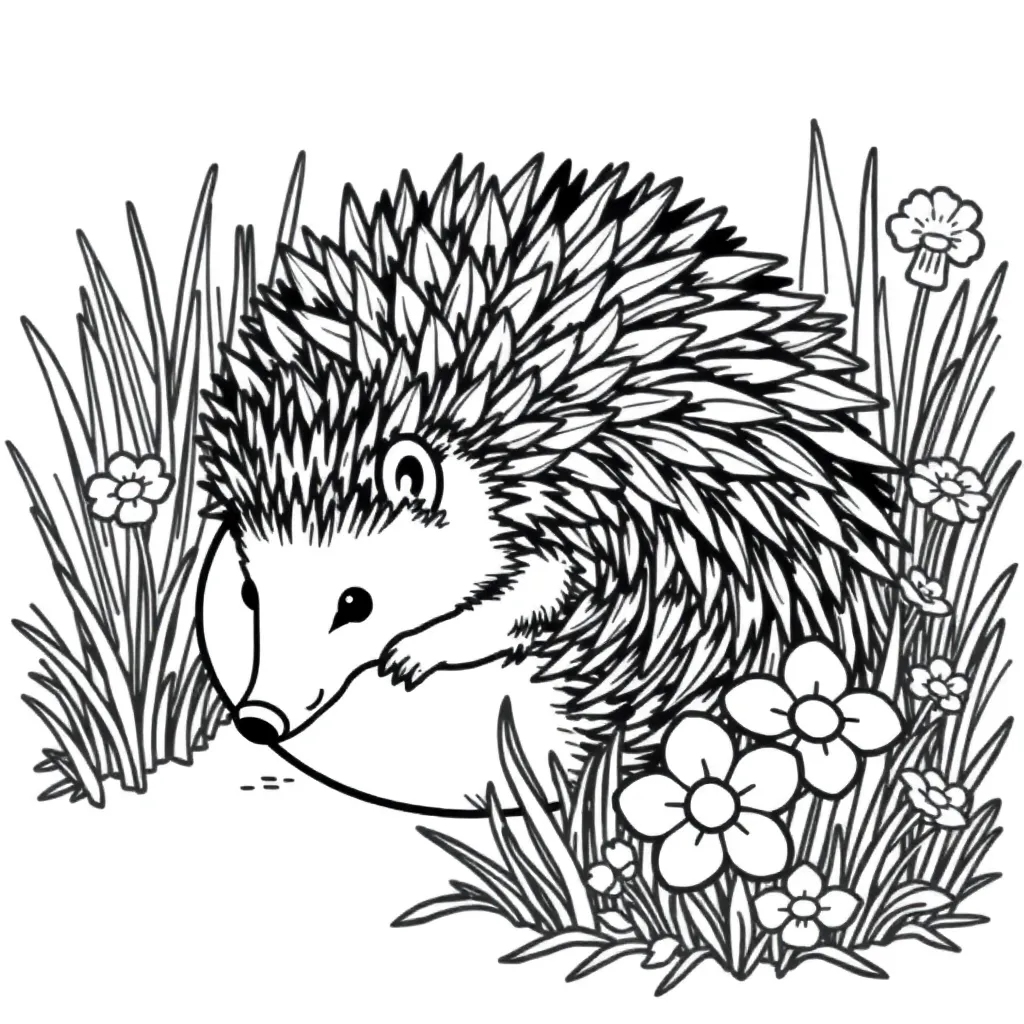 Hedgehog coloring page