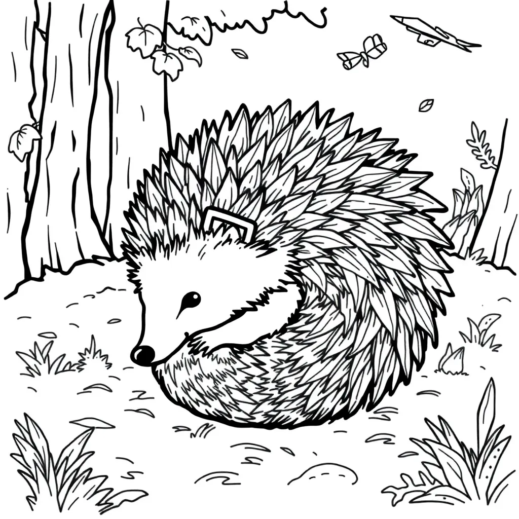 Hedgehog coloring page