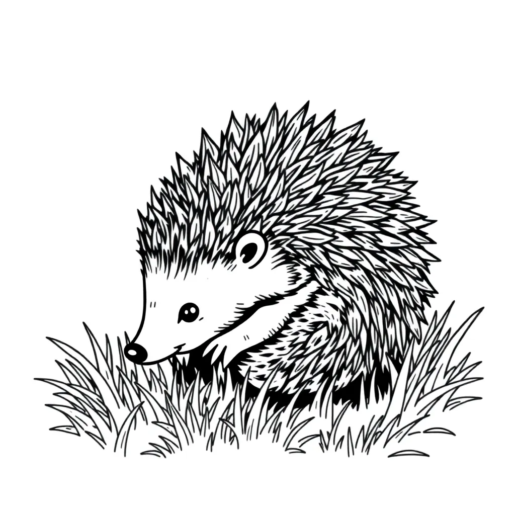 Hedgehog coloring page