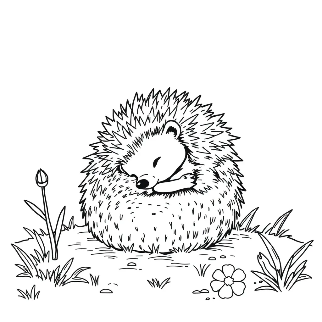 Hedgehog coloring page