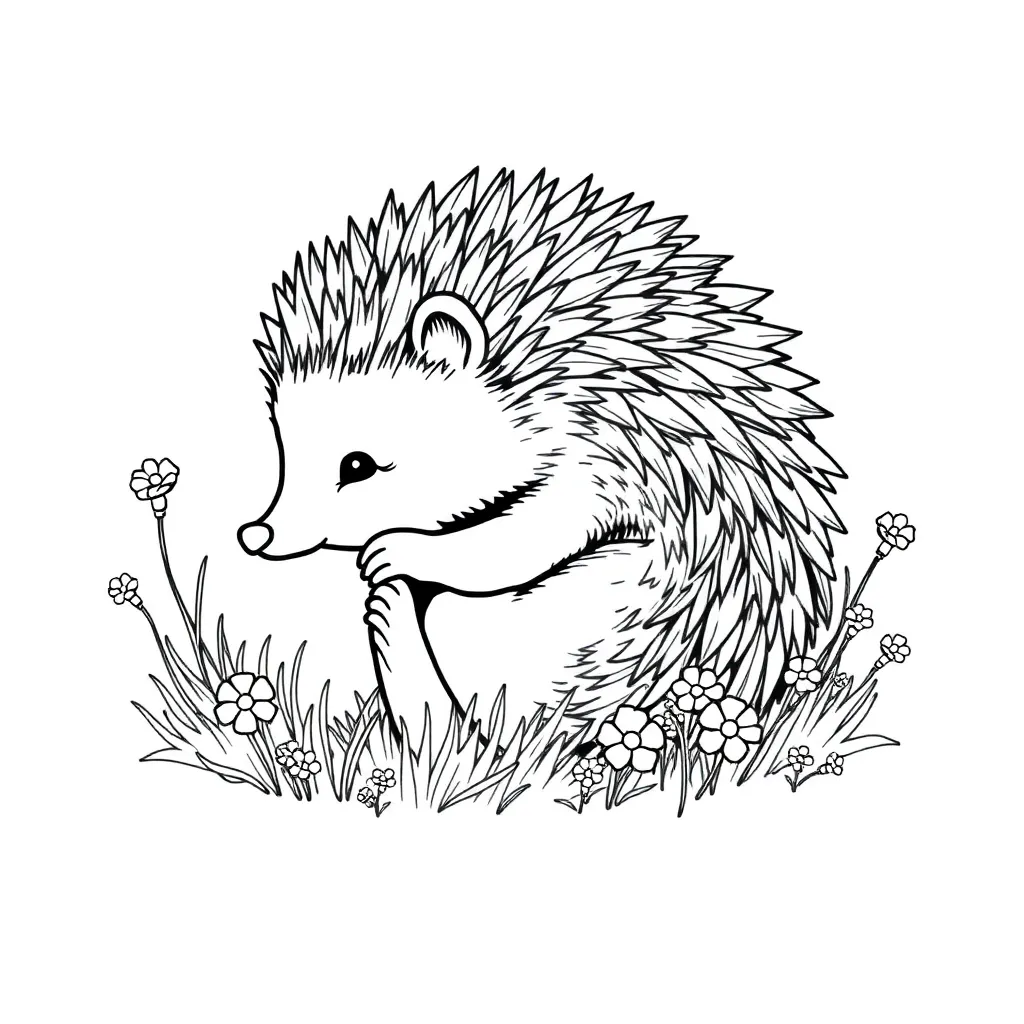 Hedgehog coloring page