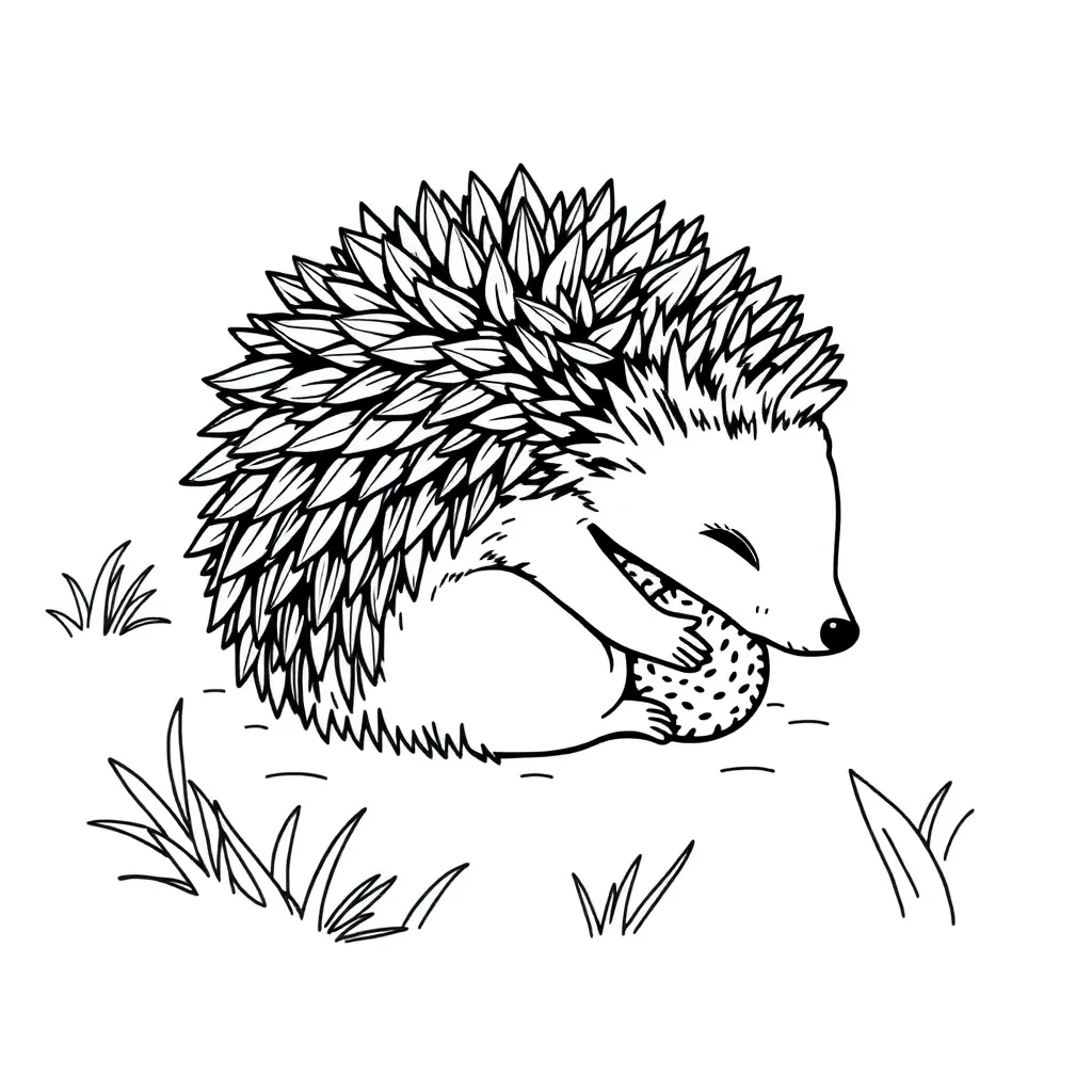 Hedgehog coloring page