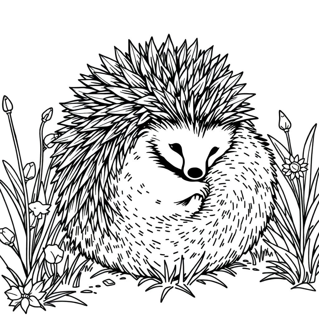 Hedgehog coloring page