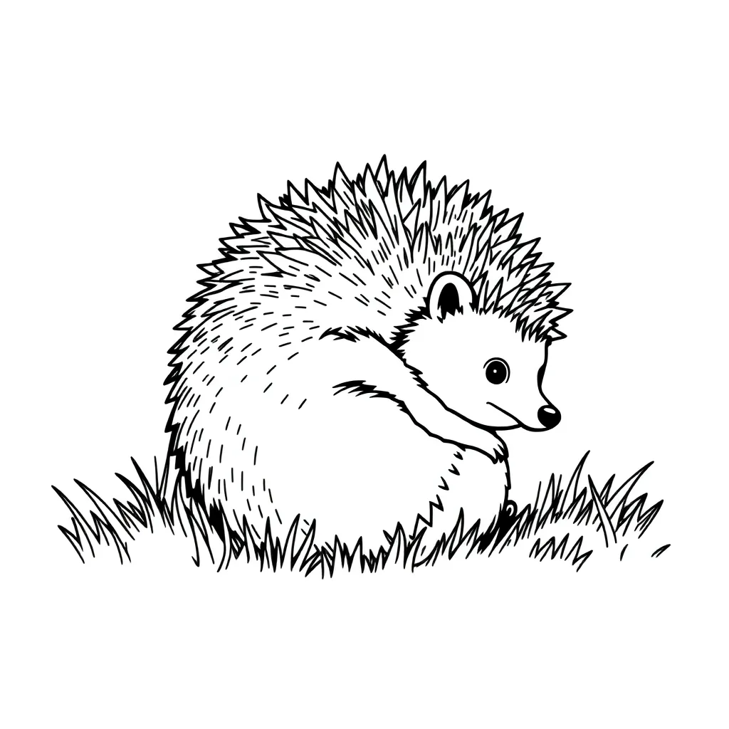 Hedgehog coloring page