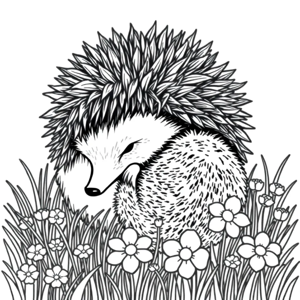 Hedgehog coloring page