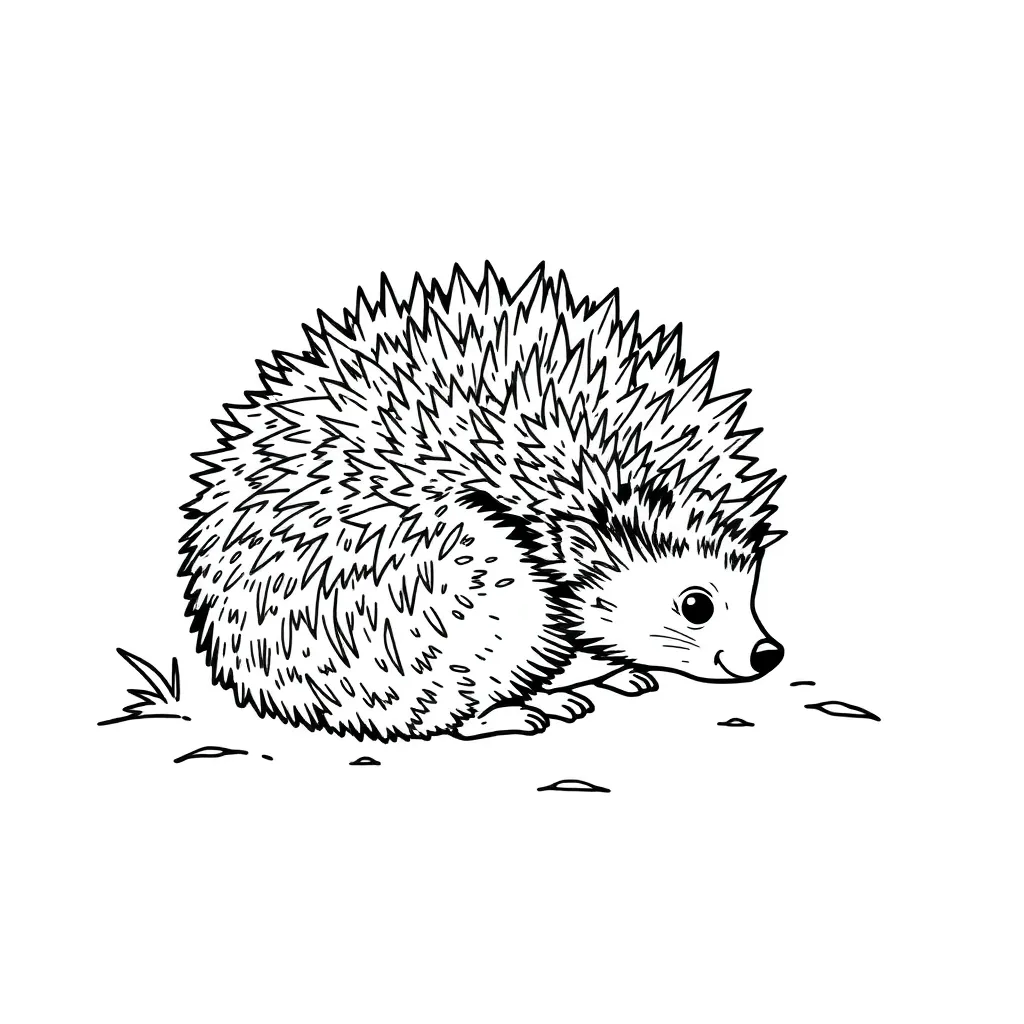 Hedgehog coloring page