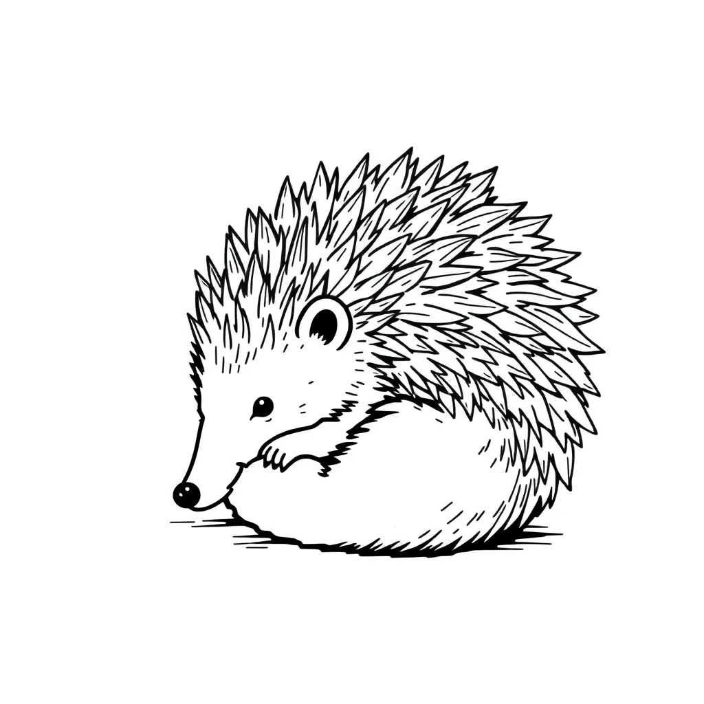 Hedgehog coloring page