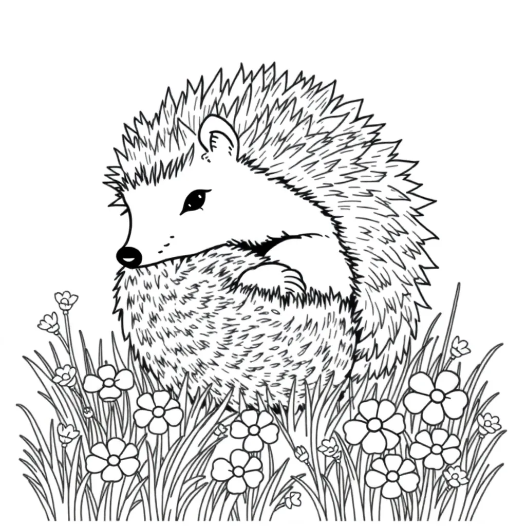 Hedgehog coloring page