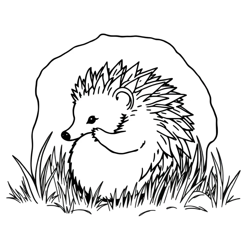 Hedgehog coloring page
